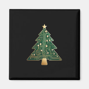 Íman Árvore de Natal de Placa de Circuito de Tecnologia