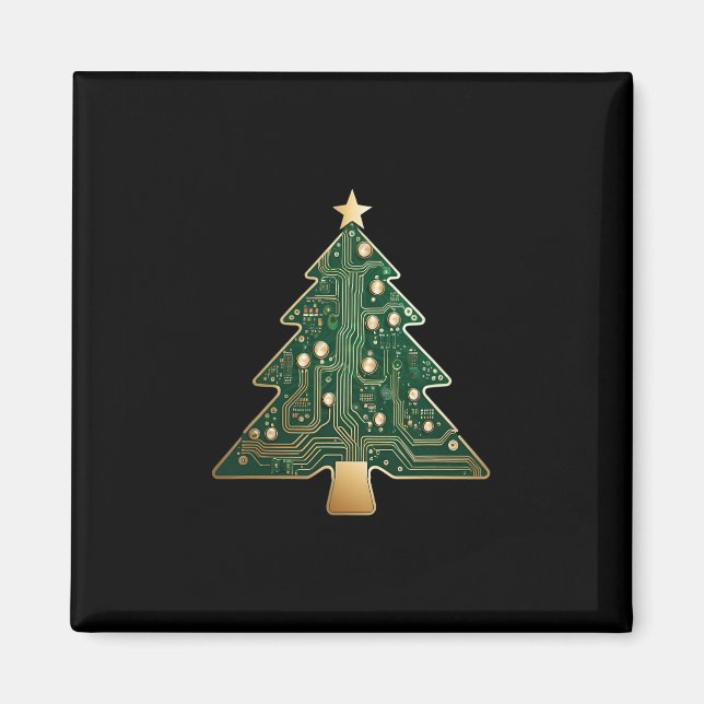 Íman Árvore de Natal de Placa de Circuito de Tecnologia (Frente)