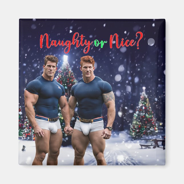 Íman Árvore de Natal decorada de SlipperyJoe (Frente)