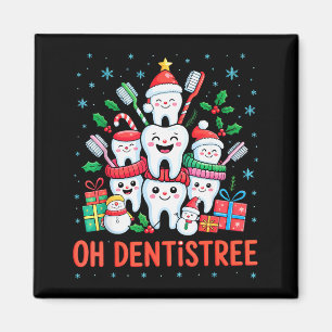 Íman Árvore de Natal Dentista Engraçado Natal Dentária