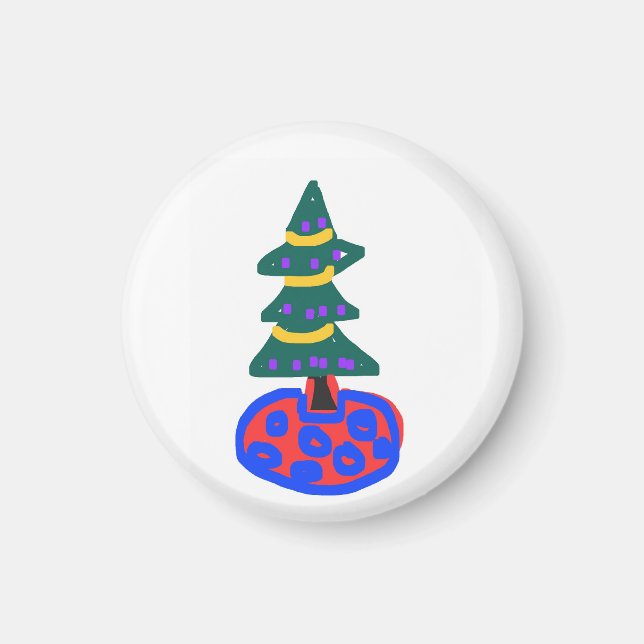 Íman Árvore de Natal Divertida (Frente)
