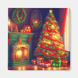 Íman Árvore de Natal do estilo Vintage tradicional