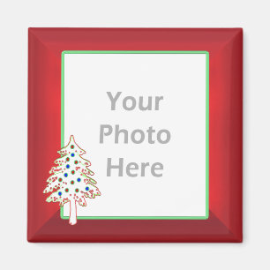 Íman Árvore de Natal em Vermelho (quadro fotográfico)