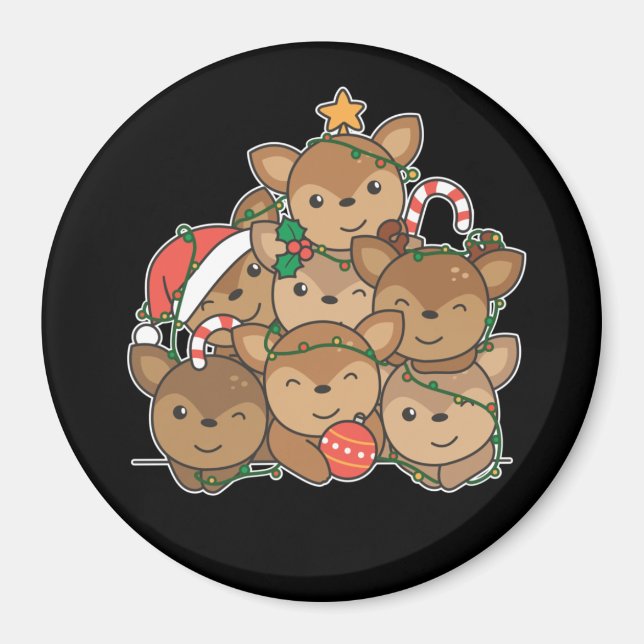 Íman Árvore de Natal Engraçado Magneta de Natal Animal (Frente)