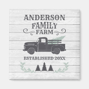 Íman Árvore de Natal Fazenda Família Personalizada