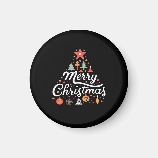 Íman Árvore de Natal Feliz Natal Clássico (Frente)