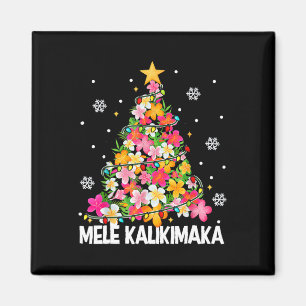Íman Árvore de Natal Floral Havaiana Mele Kalikimaka Tr