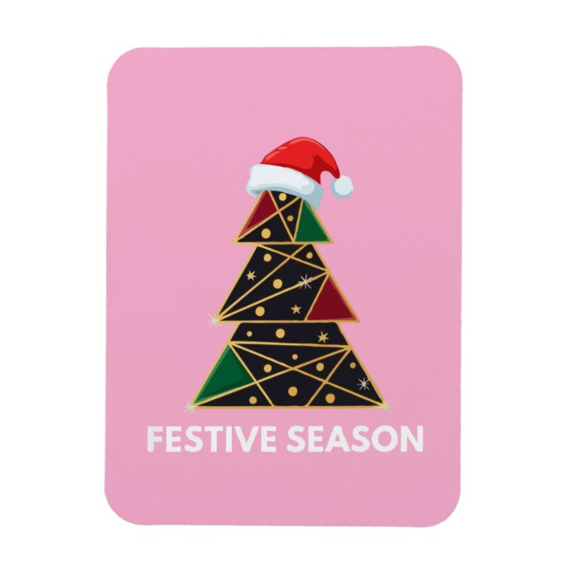 Íman Árvore de Natal Geométrica Moderna e Elegante | Fe (Vertical)