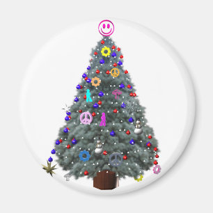 Íman Árvore de Natal Groovy do Hippie