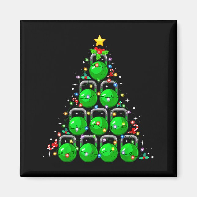 Íman Árvore de Natal Kettlebell Xmas Academia Treinamen (Frente)