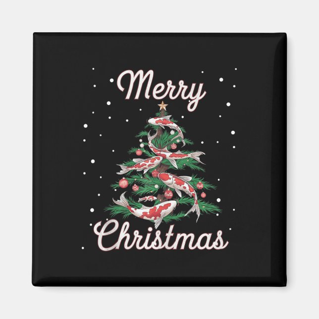 Íman Árvore de Natal Koi Fish Xmas Tree Koi Carp (Frente)