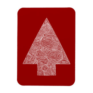 Íman Árvore de Natal Moderna - Vermelho