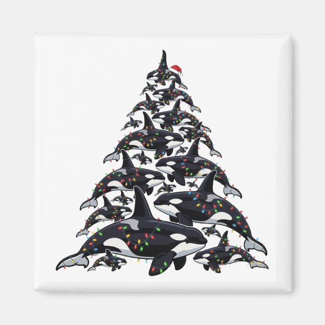 Íman Árvore de Natal Orca para o Amor pela Vida Oceânic (Frente)