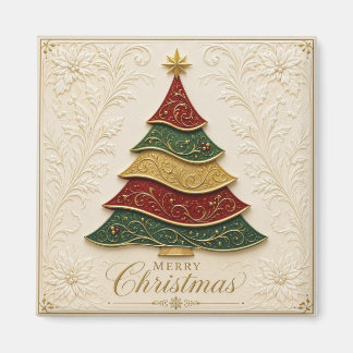 Íman Árvore de Natal Ornamentada a Ouro