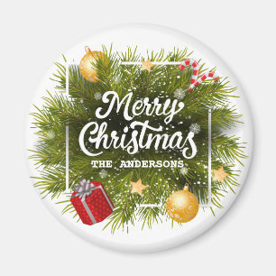 Íman Árvore de Natal Personalizada Elegante Magnet