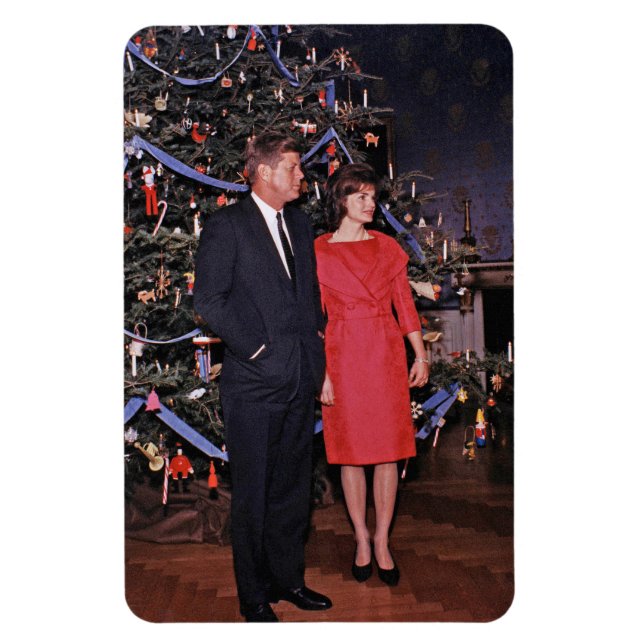 Íman Árvore de Natal Presidente John Kennedy & Jacqueli (Vertical)
