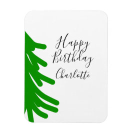 Íman Árvore de Natal verde feliz aniversário Dezembro i