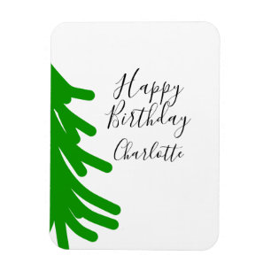 Íman Árvore de Natal verde feliz aniversário Dezembro i