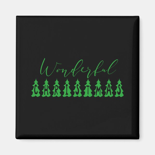 Íman Árvore de Natal Verde Tygraphy Maravilhosa (Frente)