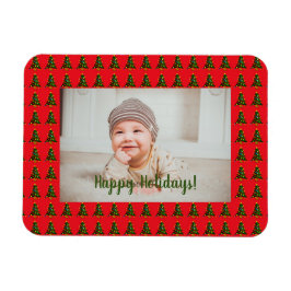 Íman Árvore de Natal Verde-Vermelho Personalizada