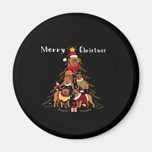 Íman Árvore de Natal Xm do Mastiff francês Dogue de Bor