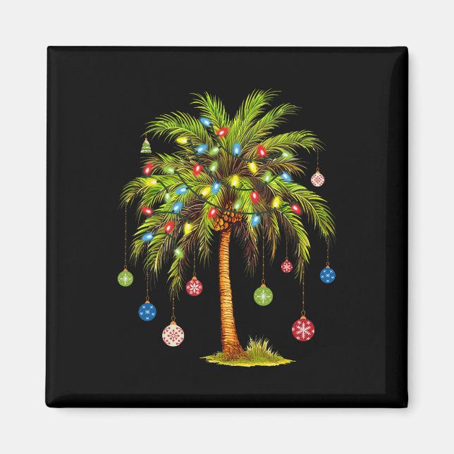 Íman Árvore de Palma de Natal Light Hawaiai Tropical Xm (Frente)