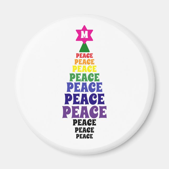 Íman Árvore de Paz do Arco-íris Cura para Natal Adicion (Frente)