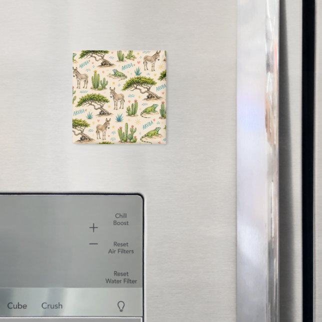 Íman Árvore divi de Aruba, burro, iguana, cacto (In Situ (Fridge))