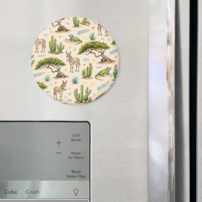 Íman Árvore divi de Aruba, burro, iguana, cacto (In Situ (Fridge))