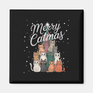 Íman Árvore do Cat Xmas Cats Casado de Natal Catmas