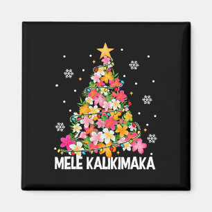 Íman Árvore Floral de Natal Havaiana Mele Kalikimaka Tr