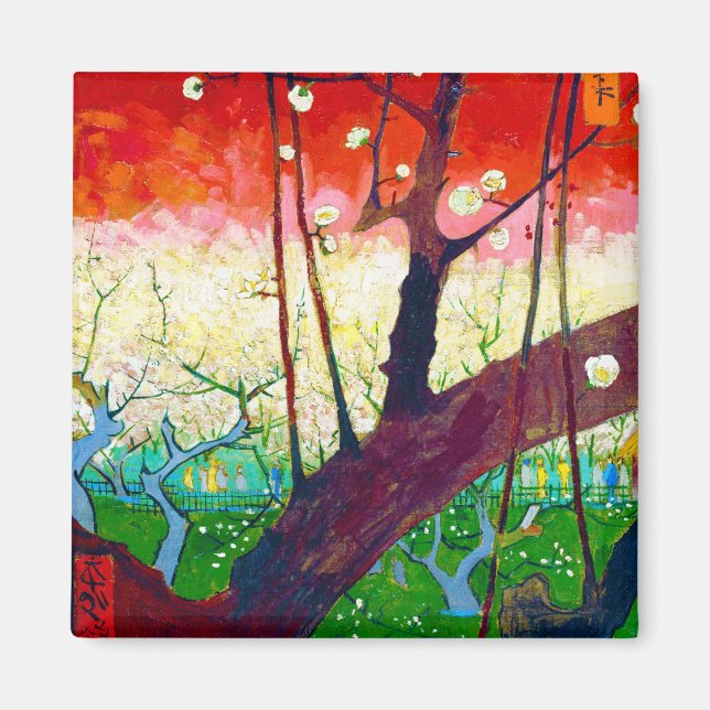 Íman Árvore florescente de ameixa (após Hiroshige), Van (Frente)