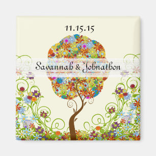 Íman Árvore foliar de papelada florestal entalada