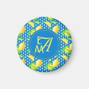 Íman Árvore Lemon Monogramada Azure Azure Decor Novo