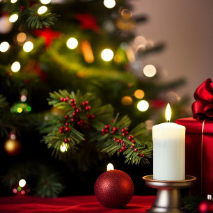 Íman Árvore Natal Com Velas