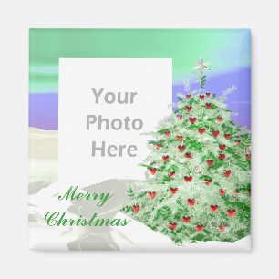 Íman Árvore Natal de Corações (quadro fotográfico)