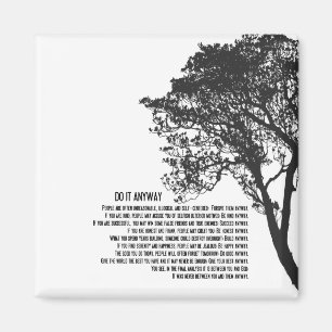 Íman Árvore Negra e Branca Faça de Qualquer Maneira