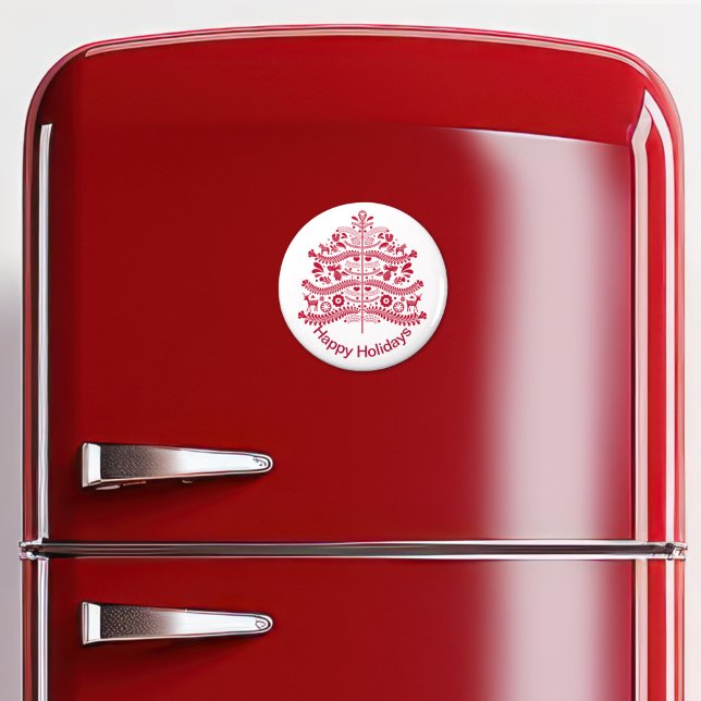 Íman Árvore Nórdica de Natal da Red Scandinavian (Criador carregado)