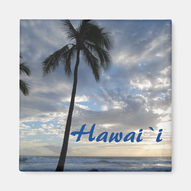 Íman Árvore Palm do Havaí por Oceano (Frente)