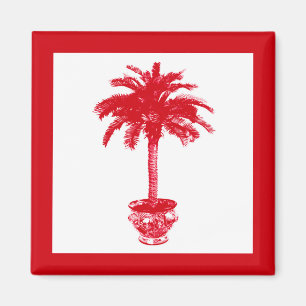 Íman Árvore Palm Potente - vermelho e branco profundos