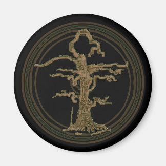 Íman Árvore sem fio marrom abstrato