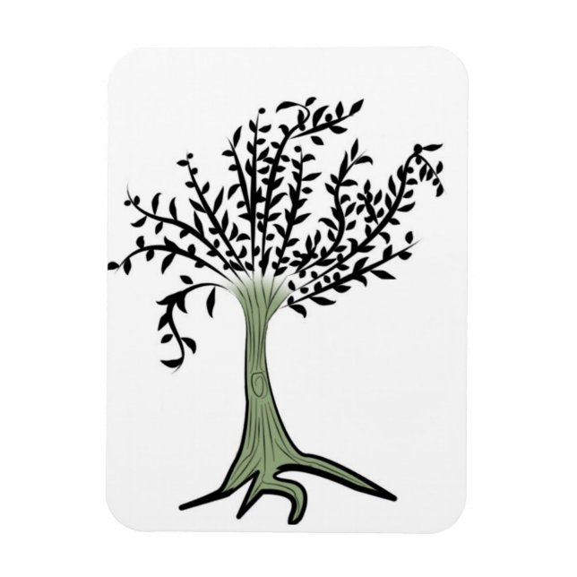 Íman Árvore verde (Vertical)