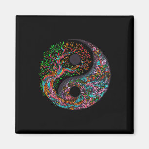Íman Árvore Yin Yang Da Vida Símbolo Taoísta Meditação