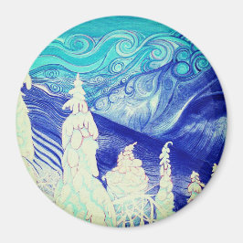 Íman Árvores de inverno em direção ao entalhe