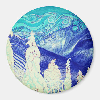 Íman Árvores de inverno em direção ao entalhe