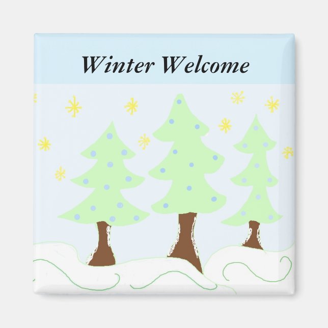 Íman Árvores de Natal - Boas-vindas de Inverno (Frente)