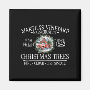 Íman Árvores de Natal de Martha's Vineyard Ma Caminhão 