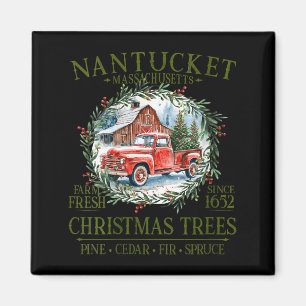 Íman Árvores de Natal Femininas Nantucket Ma Farm Fresh