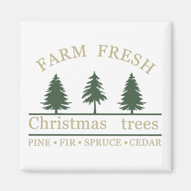 Íman árvores de natal frescas da fazenda (Frente)