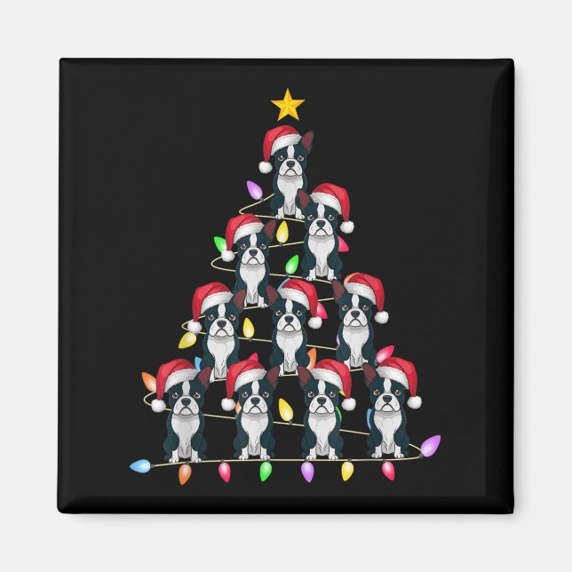 Íman Árvores de Natal Luzes Homens Mulheres Papais noei (Frente)